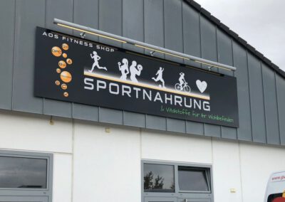 Werbeschild, Firmenschild in Weißenburg