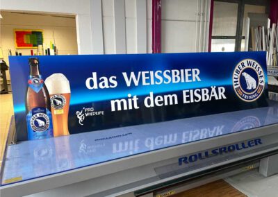Bandenwerbung Eisstockbahn