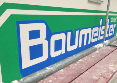 Fassadenbeschriftung Schablone