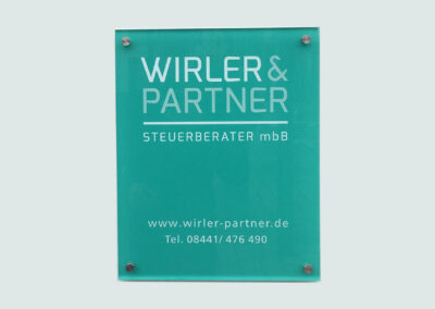 Praxisschild Acrylglas Pfaffenhofen