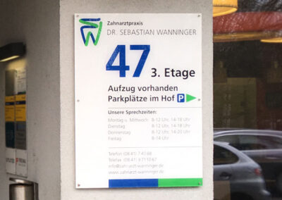 Praxisschild Acrylglas